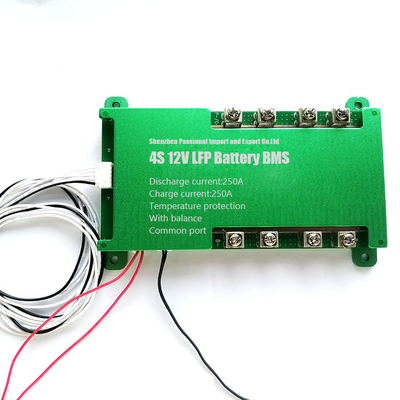 4s 12v 250a Lifepo4 بطارية BMS برغي نوع منفذ مشترك يتحمل 40 فولت في السلسلة