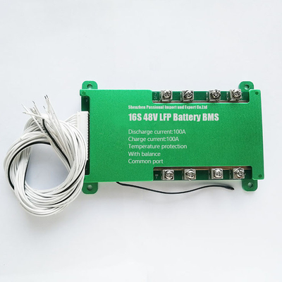 تحمل 85 فولت بطارية LiFePO4 BMS المنفذ المشترك 16S 48V 100A BMS نوع المسمار
