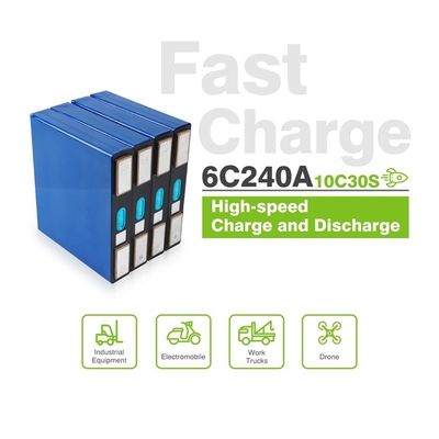 40Ah 3.2V LiFePO4 خلايا البطارية المنشورية 6C عالية معدل الشحن المستمر وتفريغ البضائع الجاهزة درجة A