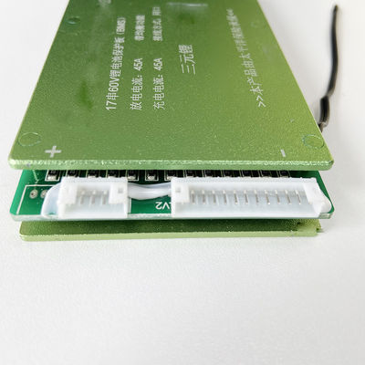 3.7V PCB Li Ion Protection Board BMS 17S 60V 45A منفذ مشترك مع توازن