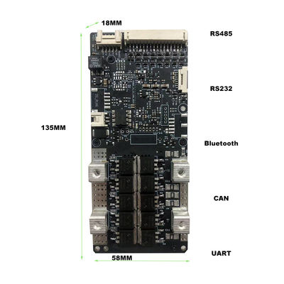 بطارية BMS Board 3S-20S Battery Pack BMS RS485 RS232 72V 20S BMS 200A